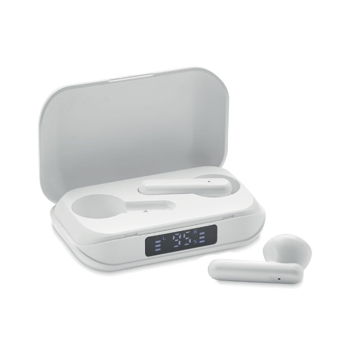 Draadloze oordopjes met oplaadstation, wit