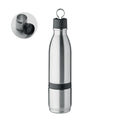 2-in-1 thermosfles met afneembare beker, mat zilver