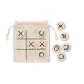 Houten boter-kaas-en-eieren spel, beige