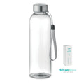 Drinkfles 500 ml van gerecycled Tritan met RVS dop, transparant