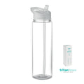 Drinkfles 650 ml van gerecycled Tritan, opvouwbaar mondstuk, transparant