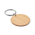 Ronde sleutelhanger van bamboe, hout