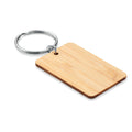 Rechthoekige sleutelhanger van bamboe, hout