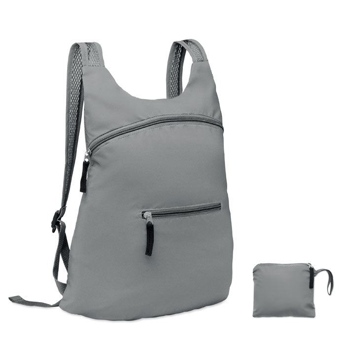 Opvouwbare sportrugzak, reflecterend, mat zilver