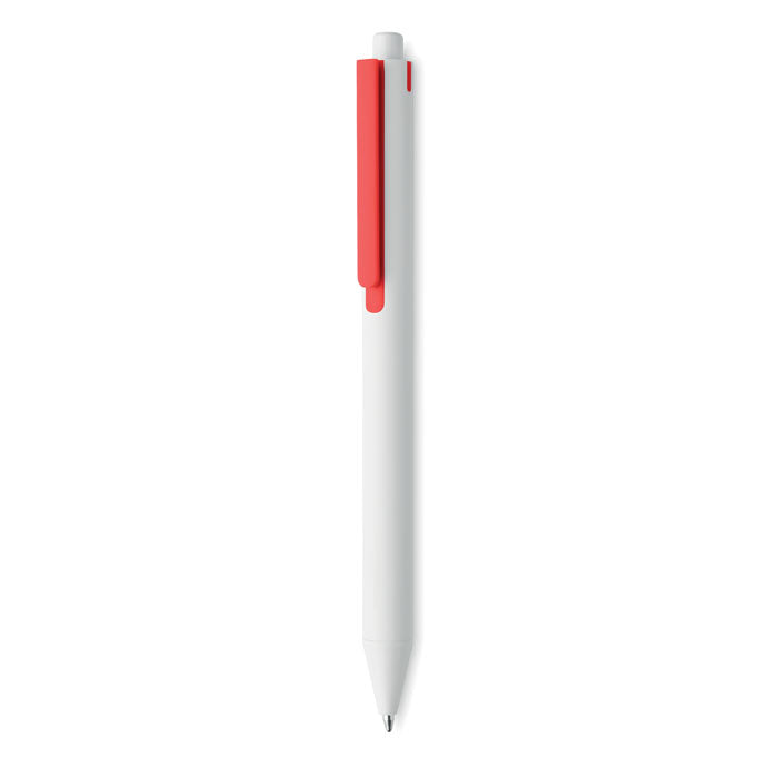 Balpen met drukknop van gerecycled ABS, rood