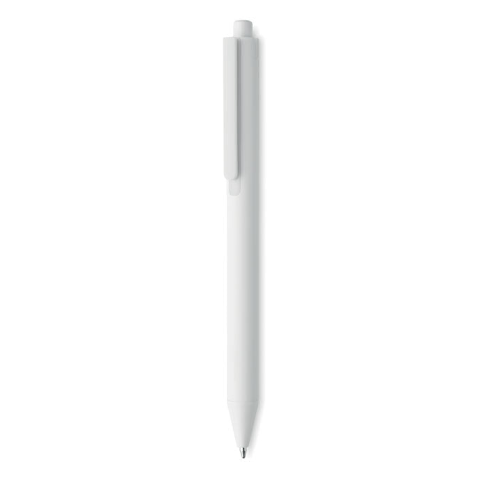 Balpen met drukknop van gerecycled ABS, wit
