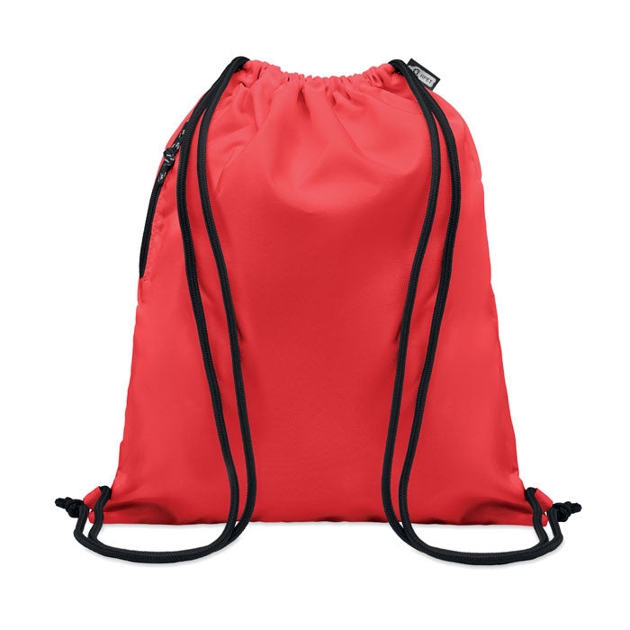 Grote rugzak met koord, gerecycled polyester, rood