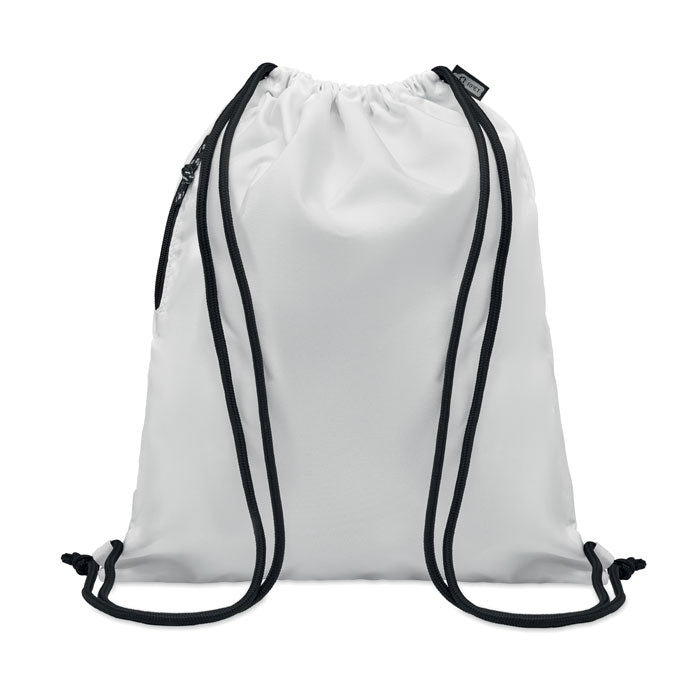 Grote rugzak met koord, gerecycled polyester, wit