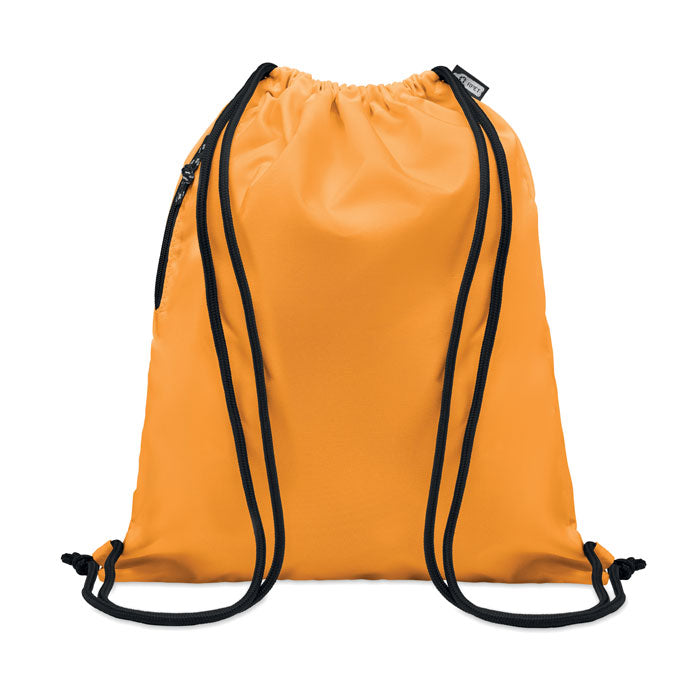 Grote rugzak met koord, gerecycled polyester, oranje
