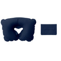 Opblaasbaar reiskussen in fluwelen hoesje, blauw