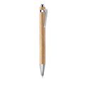 Balpen van bamboe met zilverkleurige details, hout