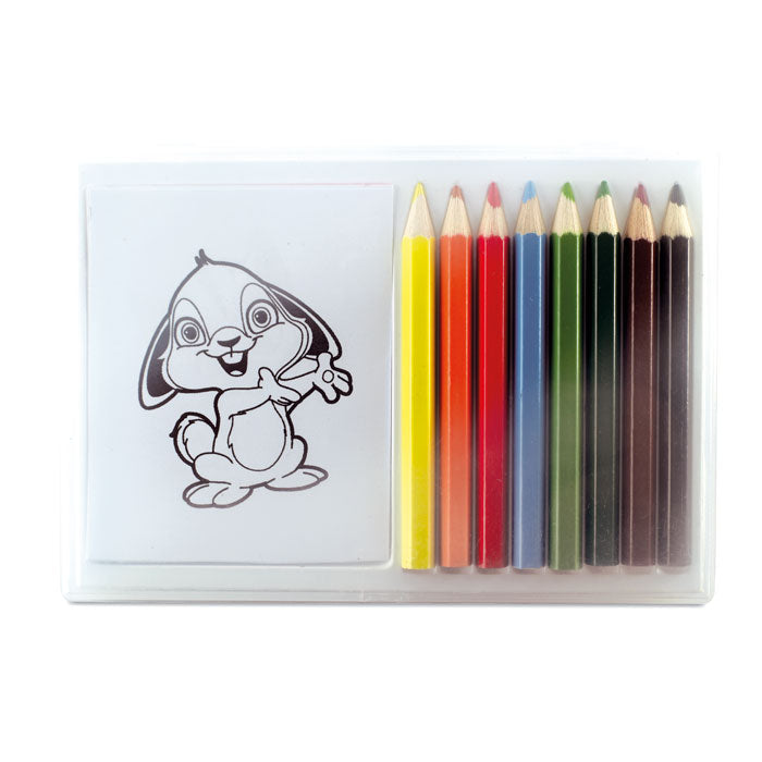 Kleurpotlodenset met kleurplaten, multicolour
