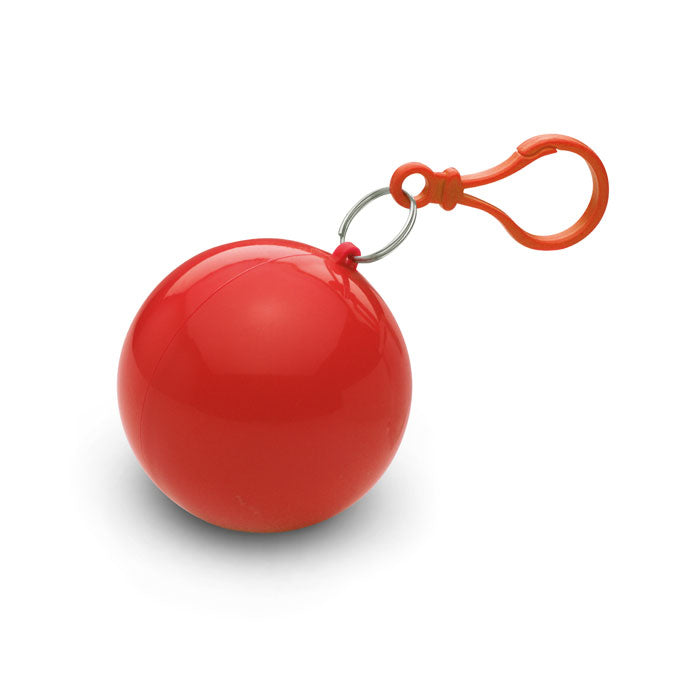 Regenponcho in bal, rood