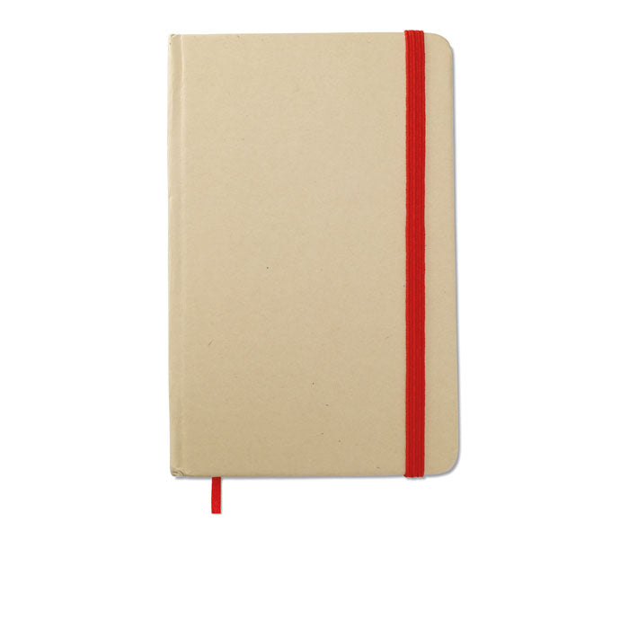 A6 notitieboek met gerecyclede kaft, rood