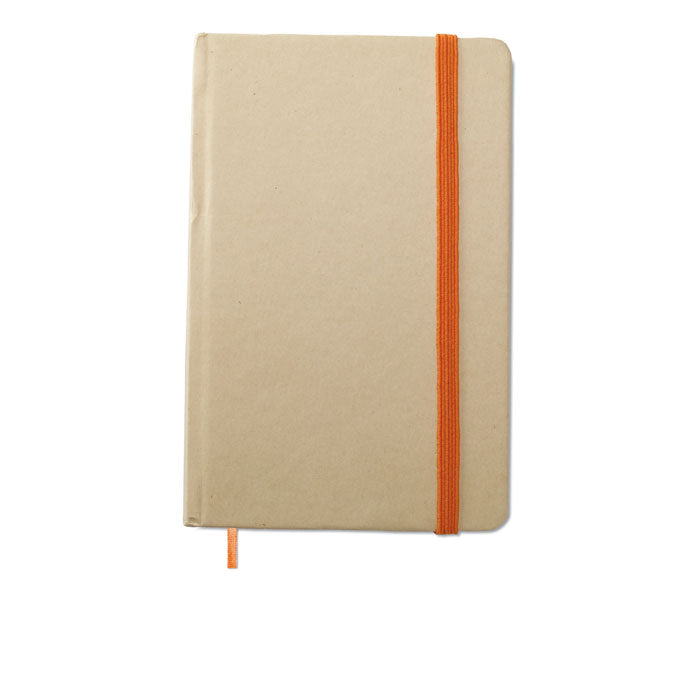 A6 notitieboek met gerecyclede kaft, oranje