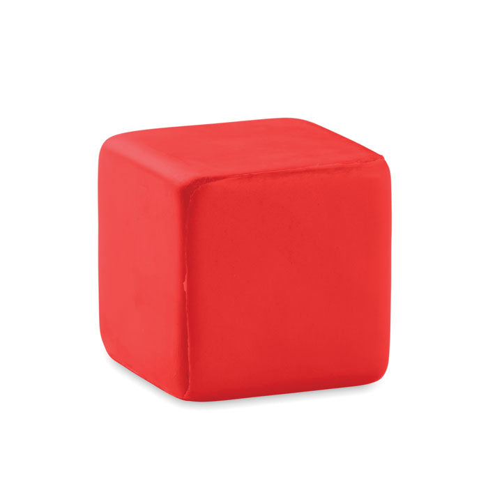 Anti-stressblokje, vierkant, rood
