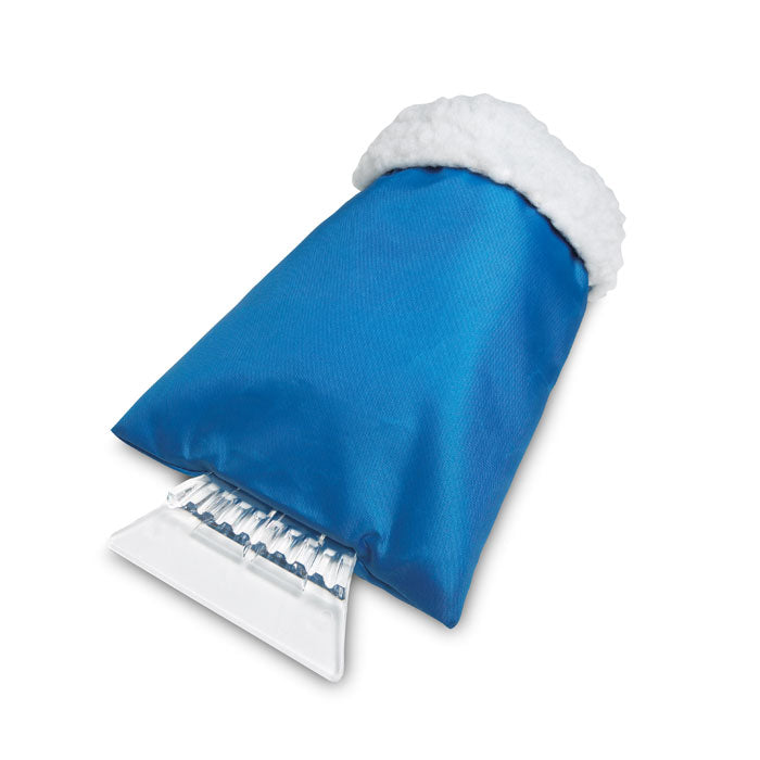 IJskrabber met handschoen, blauw