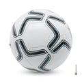 Voetbal met rubberen binnenvoering, wit/zwart