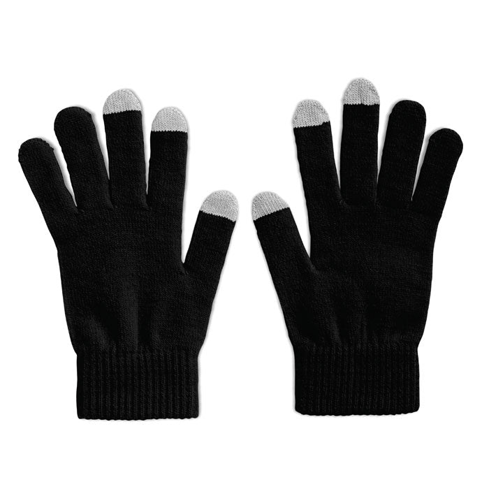 Touchscreen handschoenen van acryl, zwart
