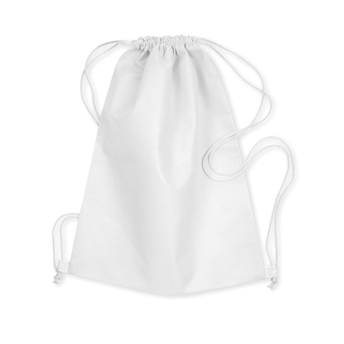 Rugzak met koord, non-woven, wit
