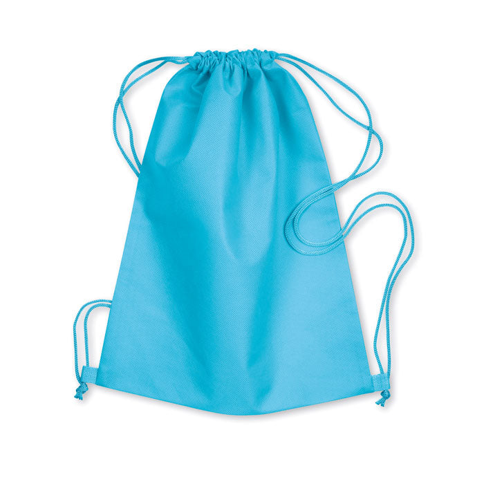 Rugzak met koord, non-woven, turquoise
