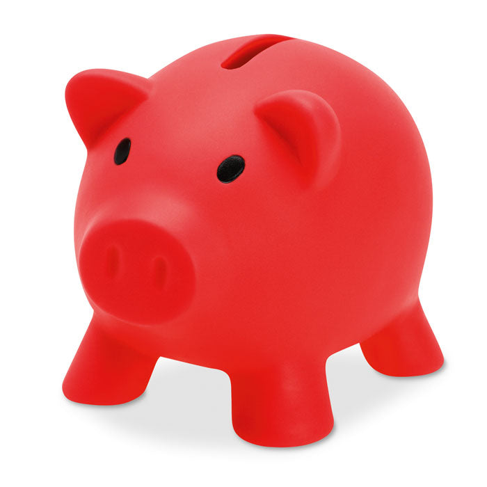Spaarvarken van PVC, rood