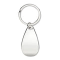 Metalen sleutelhanger met flessenopener, glanzend zilver