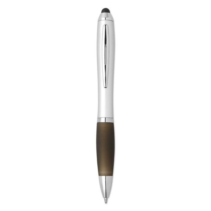 Balpen met zachte grip en touch tip, zwart