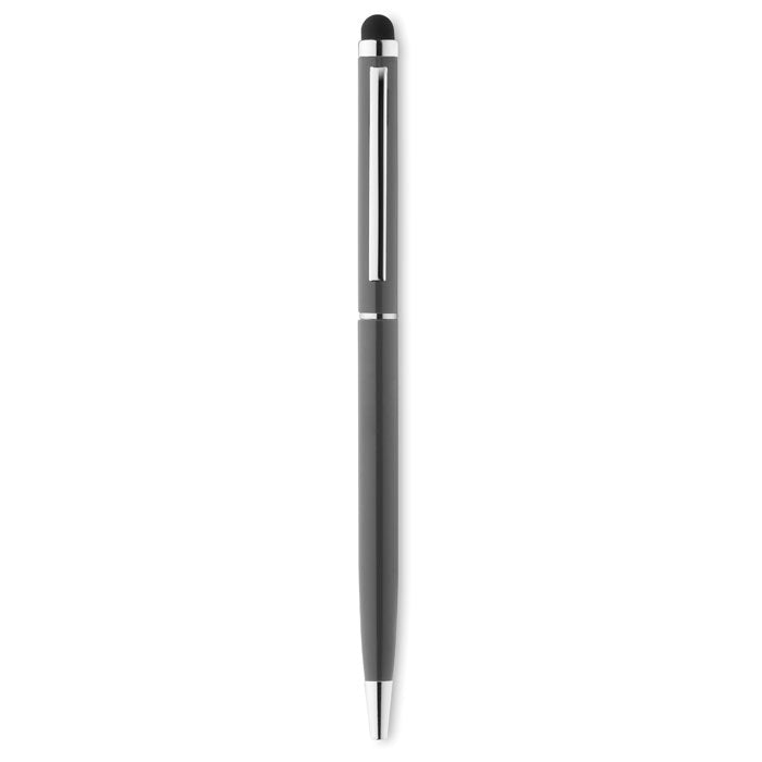Balpen van gerecycled aluminium met touch tip, titanium