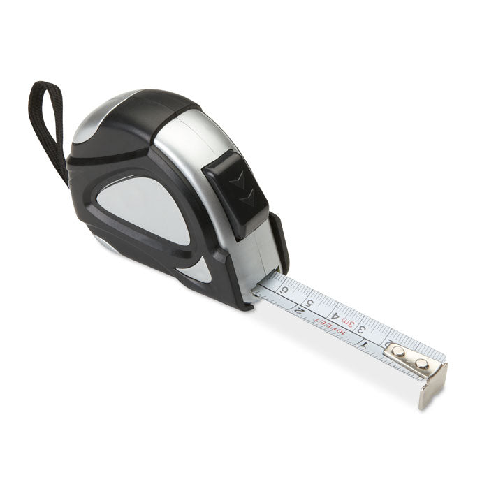 Rolmaat 3 meter met polsband, zwart