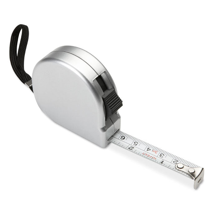 Rolmaat 2 meter, mat zilver, mat zilver