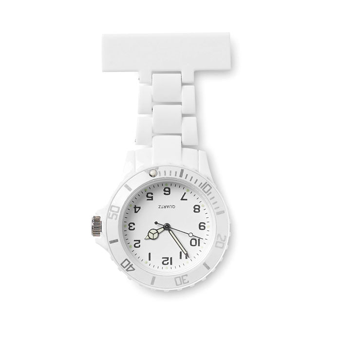 Analoog horloge in verpleegkundigenstijl, wit