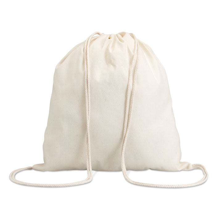 Katoenen rugzakje met koord, beige