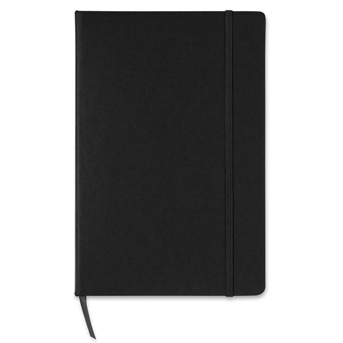 A5 notitieboek met harde PVC kaft, zwart