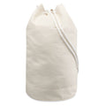 Katoenen plunjezak met witte streep, beige