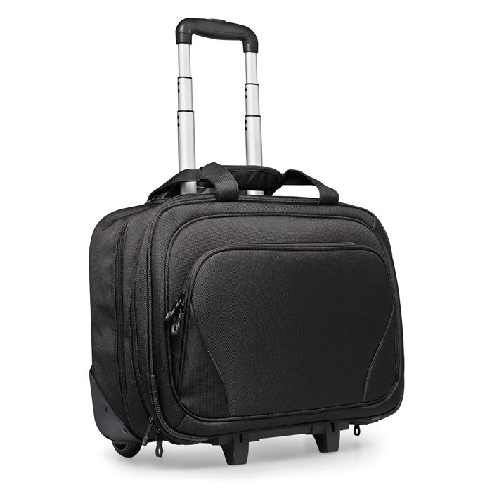 Business trolley met laptop- en tabletvak, zwart