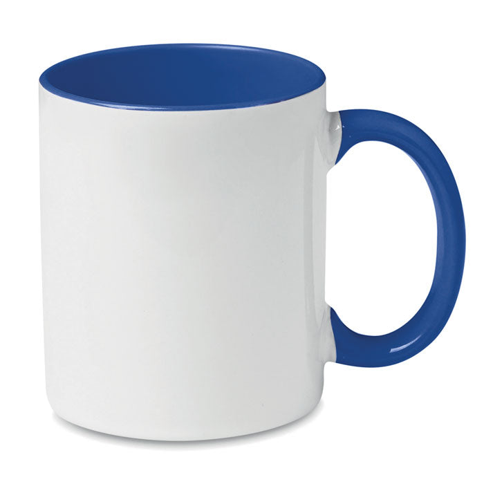 Keramische mok met gekleurd binnenwerk, royal blauw