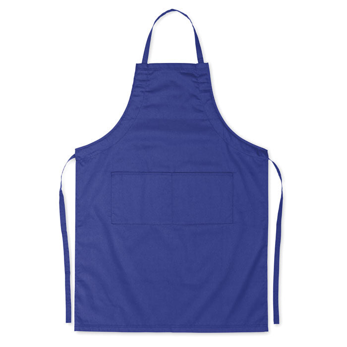 Keukenschort met 2 zakken, blauw