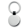 Ronde metalen sleutelhanger, zwart