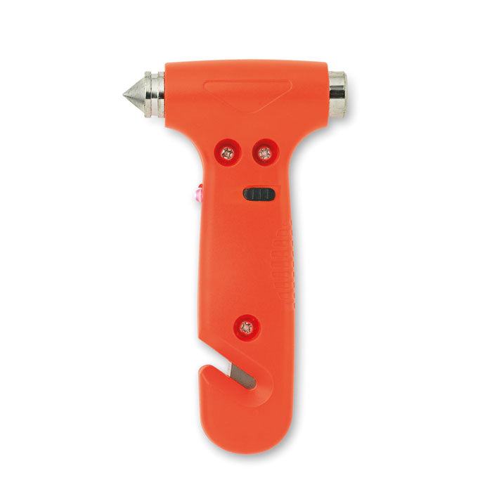3-in-1 noodhamer voor in de auto, oranje