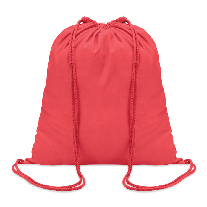 Katoenen rugzak met koord, rood