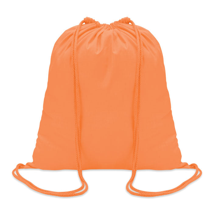 Katoenen rugzak met koord, oranje