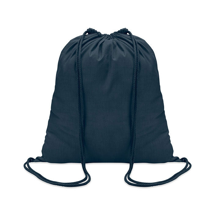 Katoenen rugzak met koord, marineblauw