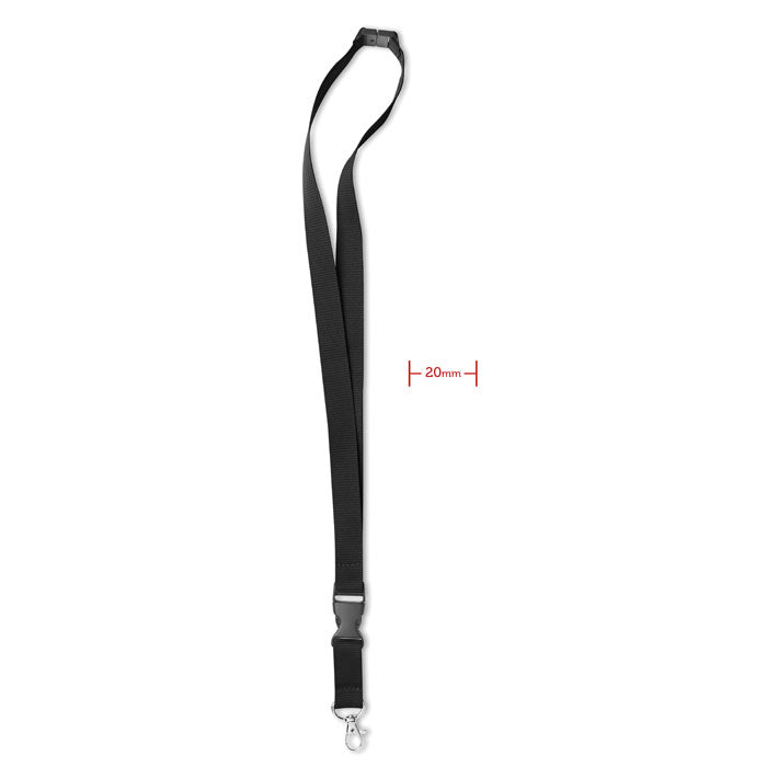 Lanyard met karabijnhaak, zwart