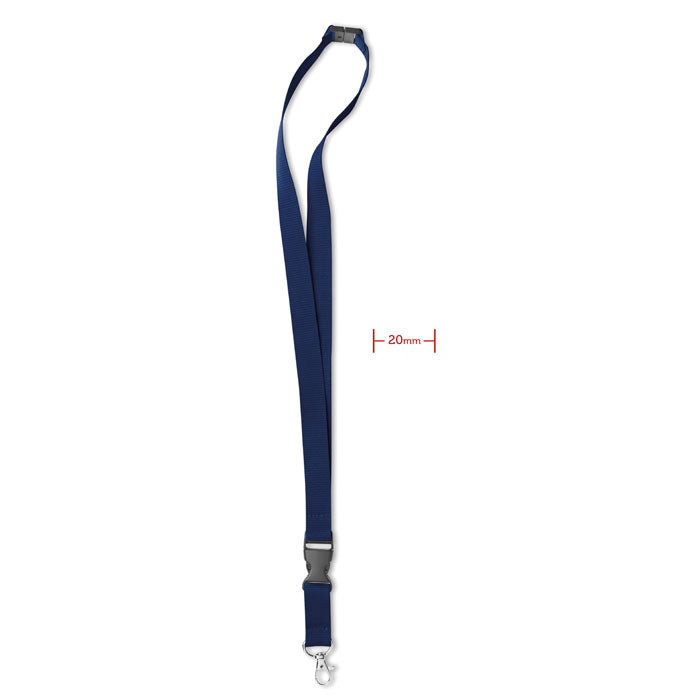 Lanyard met karabijnhaak, blauw