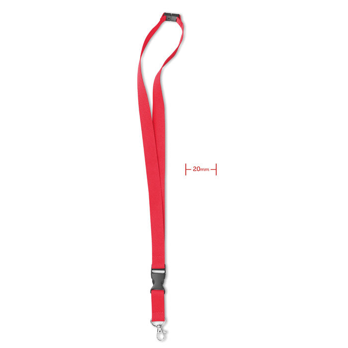 Lanyard met karabijnhaak, rood