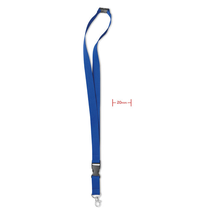 Lanyard met karabijnhaak, royal blauw