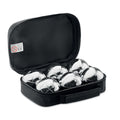 Metalen jeu de boules set in tasje, zwart