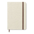 A5 notitieboek met harde canvas kaft, 192 pagina's, beige