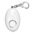 Sleutelhanger met persoonsalarm en LED-lampje, wit